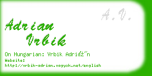 adrian vrbik business card